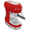 Espresso coffee machine Retro-style Red Glossy