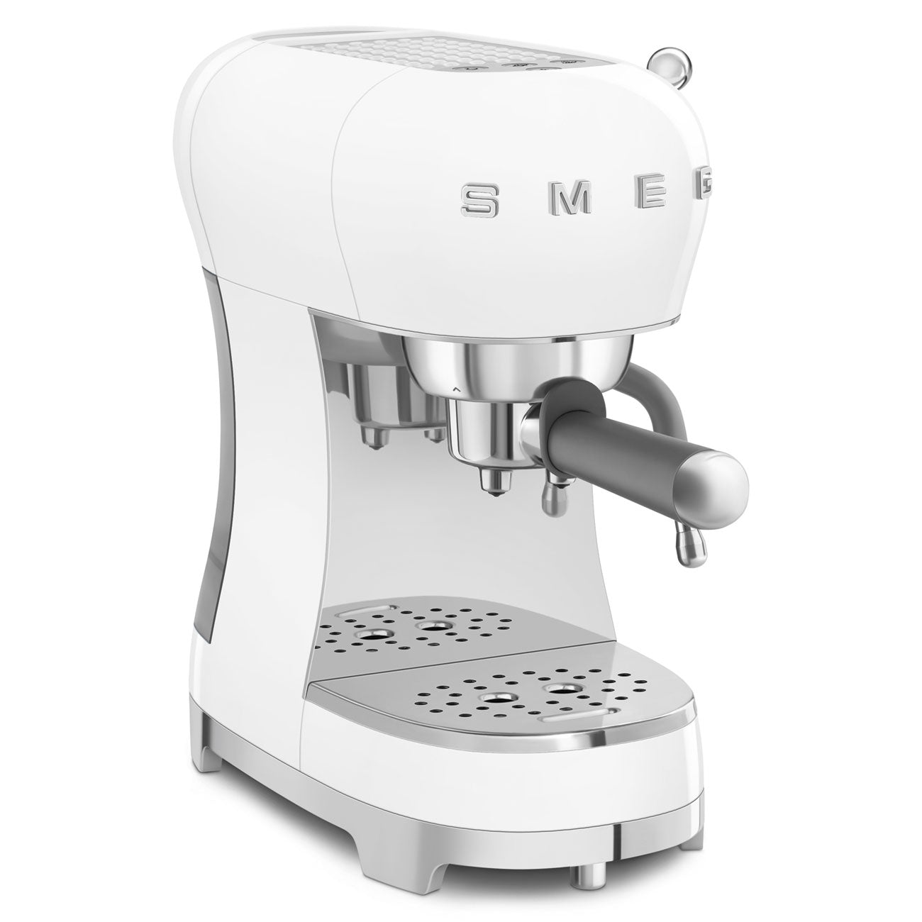 Espresso coffee machine Retro-style White Glossy