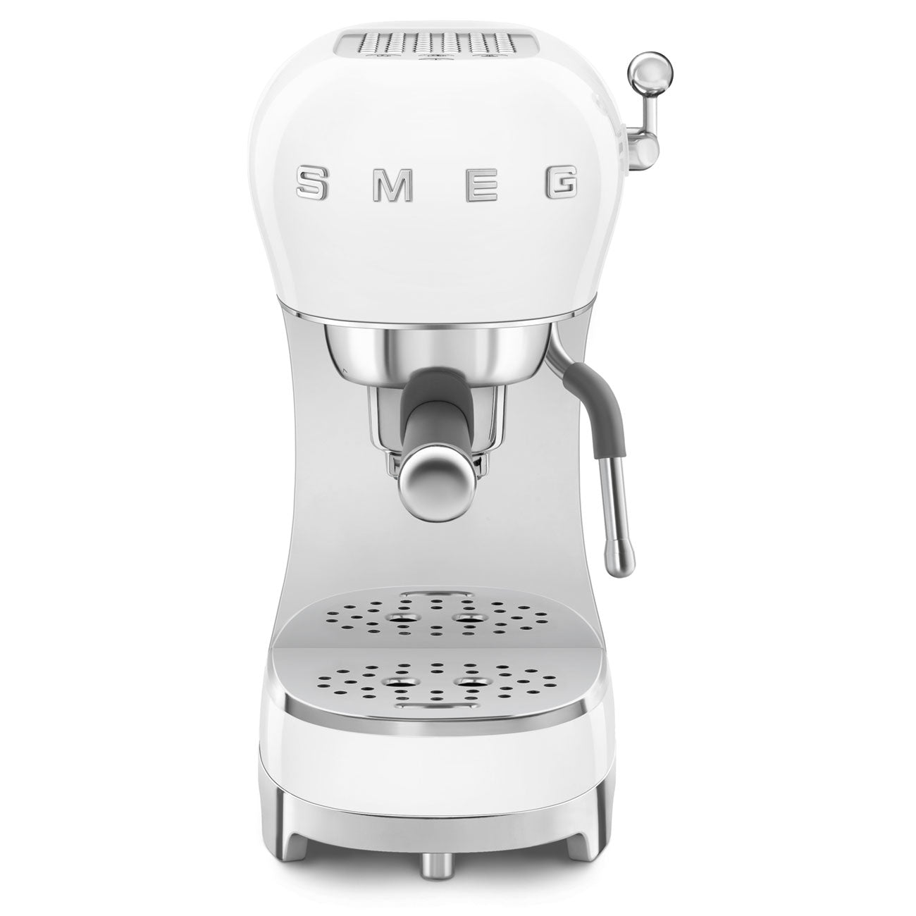 Espresso coffee machine Retro-style White Glossy