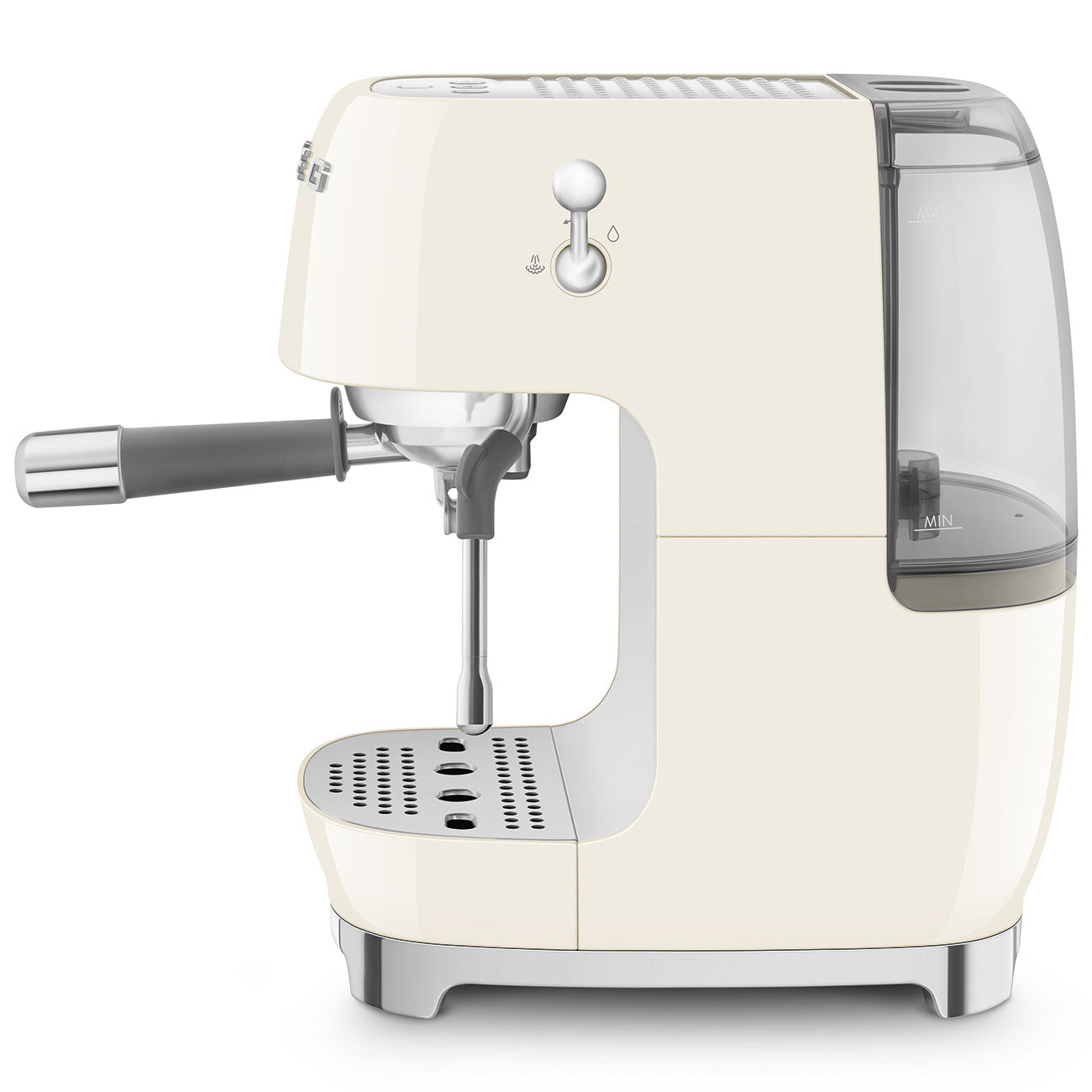 Manual Espresso & Cold Brew Coffee Machine – Retro-Style Cream