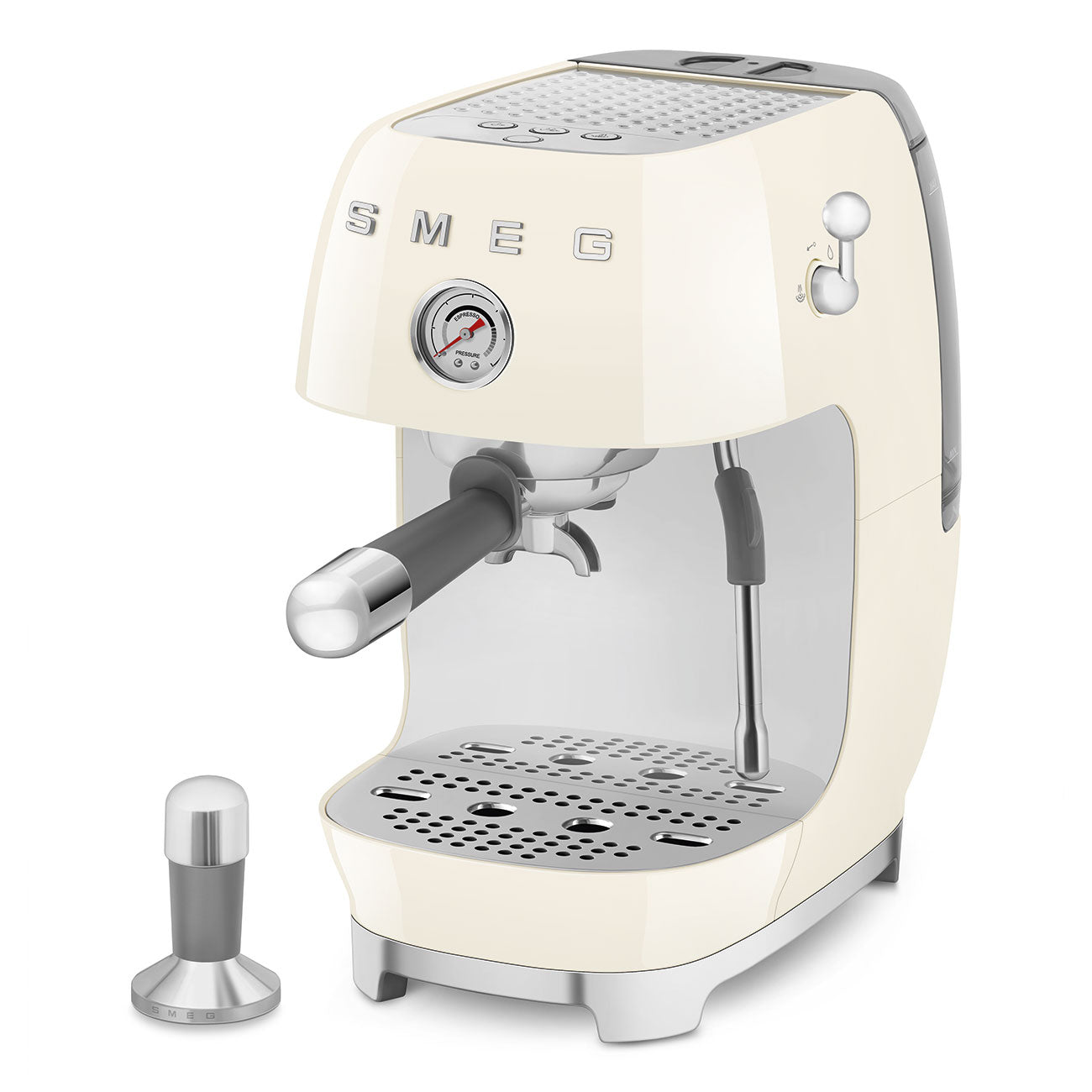 Manual Espresso & Cold Brew Coffee Machine – Retro-Style Cream