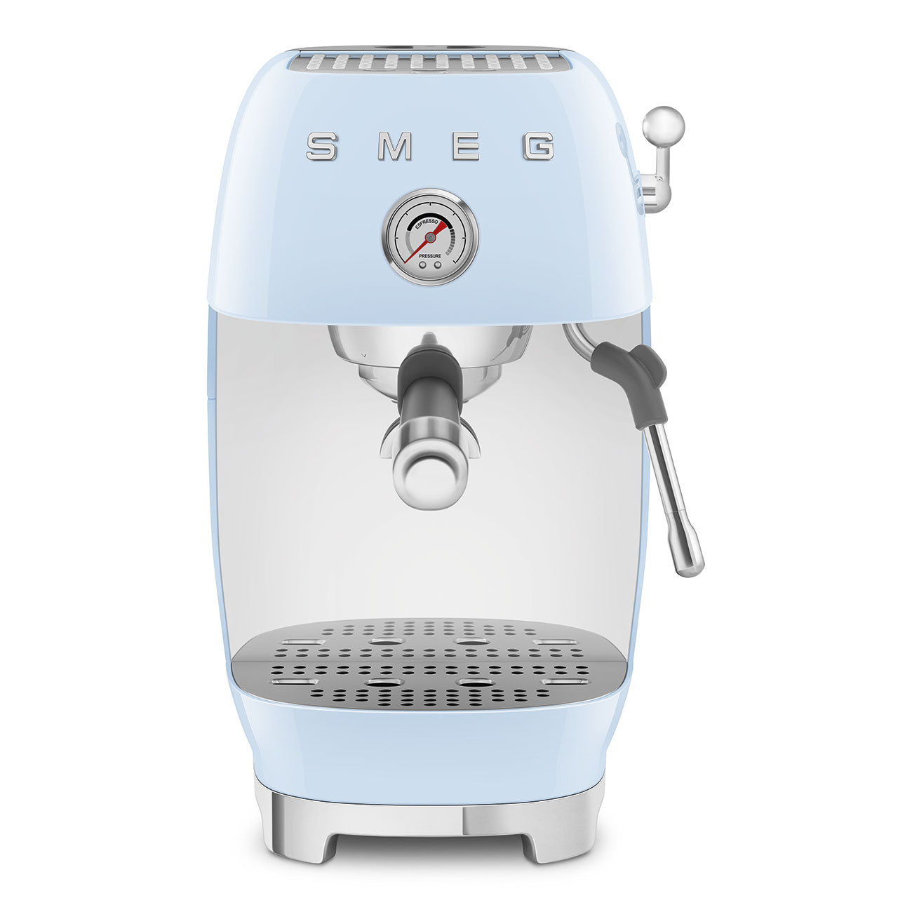 Manual Espresso & Cold Brew Coffee Machine – Retro-Style Pastel Blue