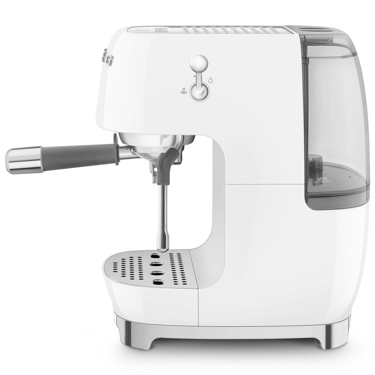 Manual Espresso & Cold Brew Coffee Machine – Retro-Style White