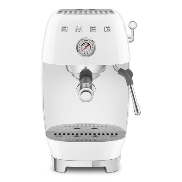 SMEG Retro-Style Espresso & Cold Brew Coffee Machine – White