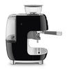 Espresso coffee machine Retro-style Black Glossy