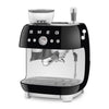 Espresso coffee machine Retro-style Black Glossy