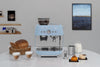 Espresso coffee machine Retro-style Pastel blue Glossy