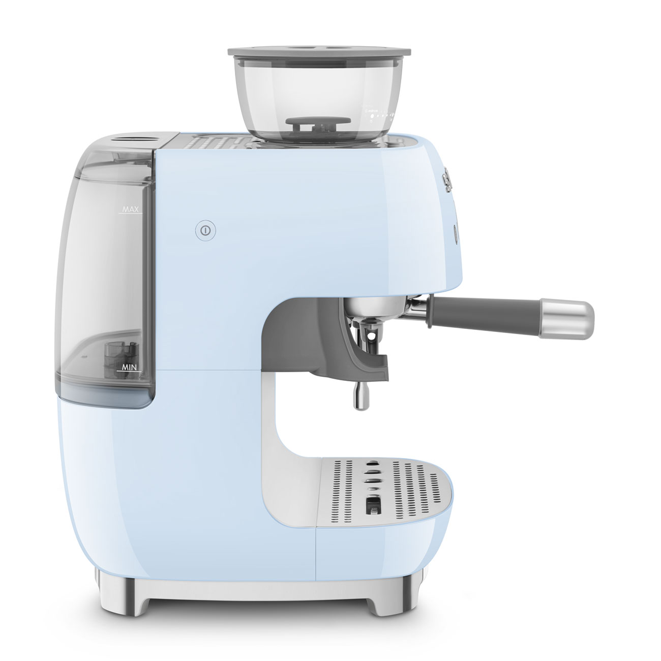 Espresso coffee machine Retro-style Pastel blue Glossy