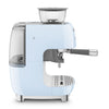 Espresso coffee machine Retro-style Pastel blue Glossy