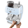 Espresso coffee machine Retro-style Pastel blue Glossy