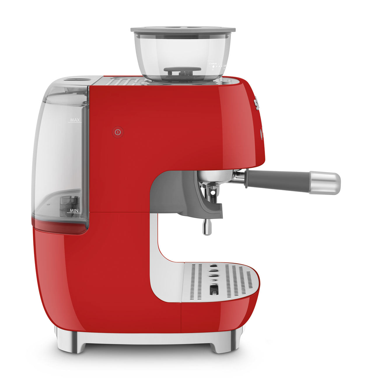 Espresso coffee machine Retro-style Red Glossy