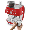 Espresso coffee machine Retro-style Red Glossy