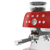 Espresso coffee machine Retro-style Red Glossy