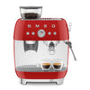 Espresso coffee machine Retro-style Red Glossy