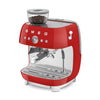 Espresso coffee machine Retro-style Red Glossy