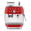 Espresso coffee machine Retro-style Red Glossy