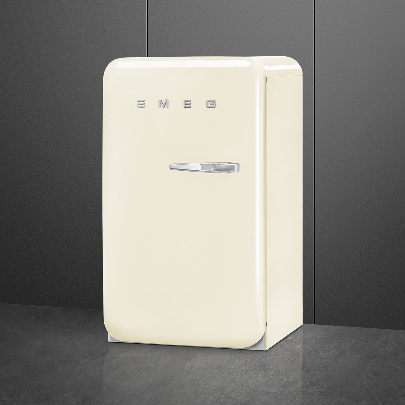 Refrigerator Retro-style Cream Glossy