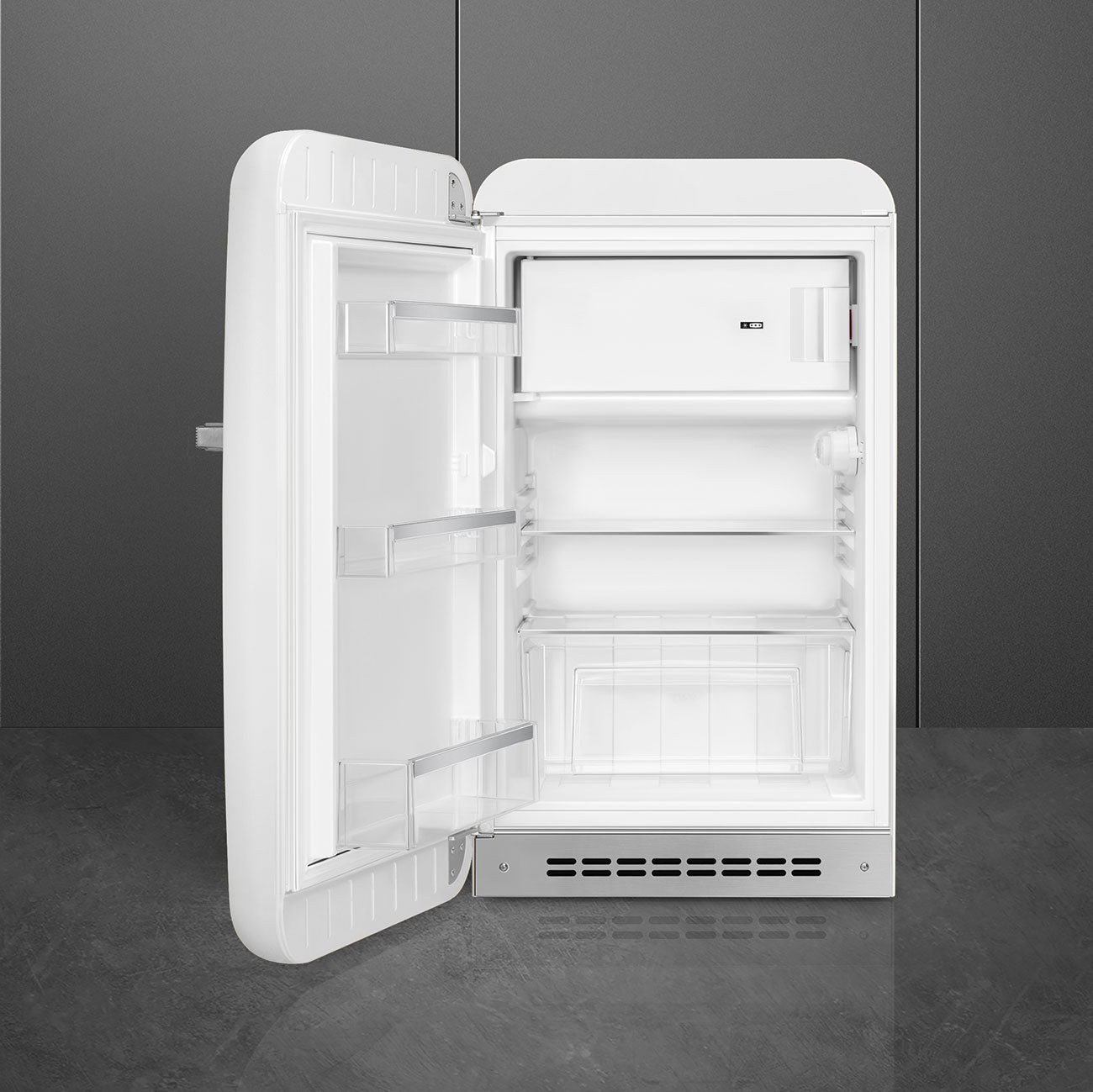 Refrigerator Retro-style White Glossy