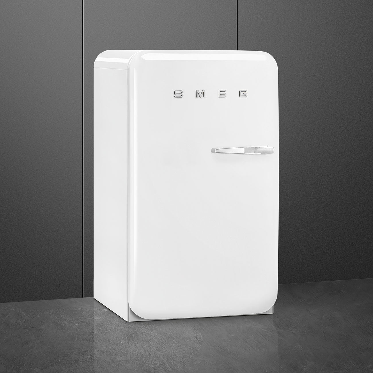 Refrigerator Retro-style White Glossy