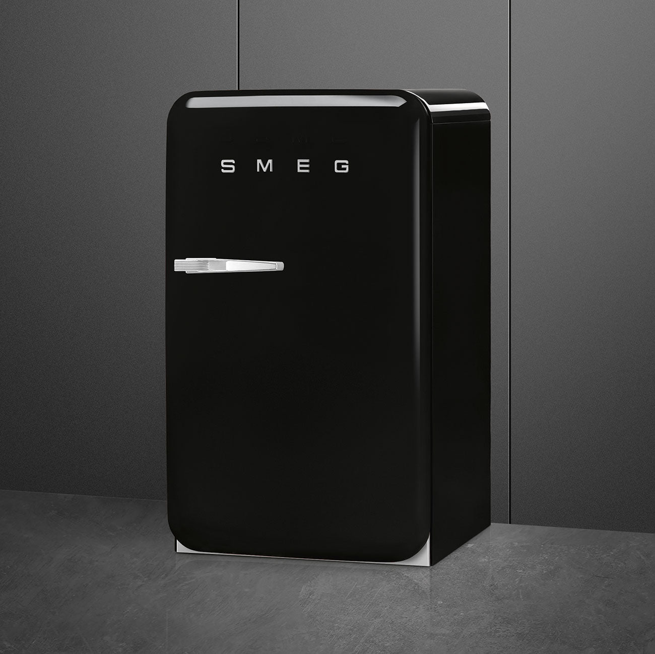 Refrigerator Retro-style Black Glossy