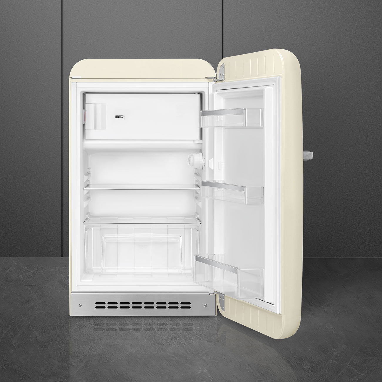 Refrigerator Retro-style Cream Glossy