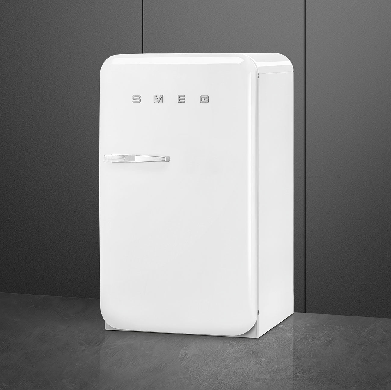 Refrigerator Retro-style White Glossy