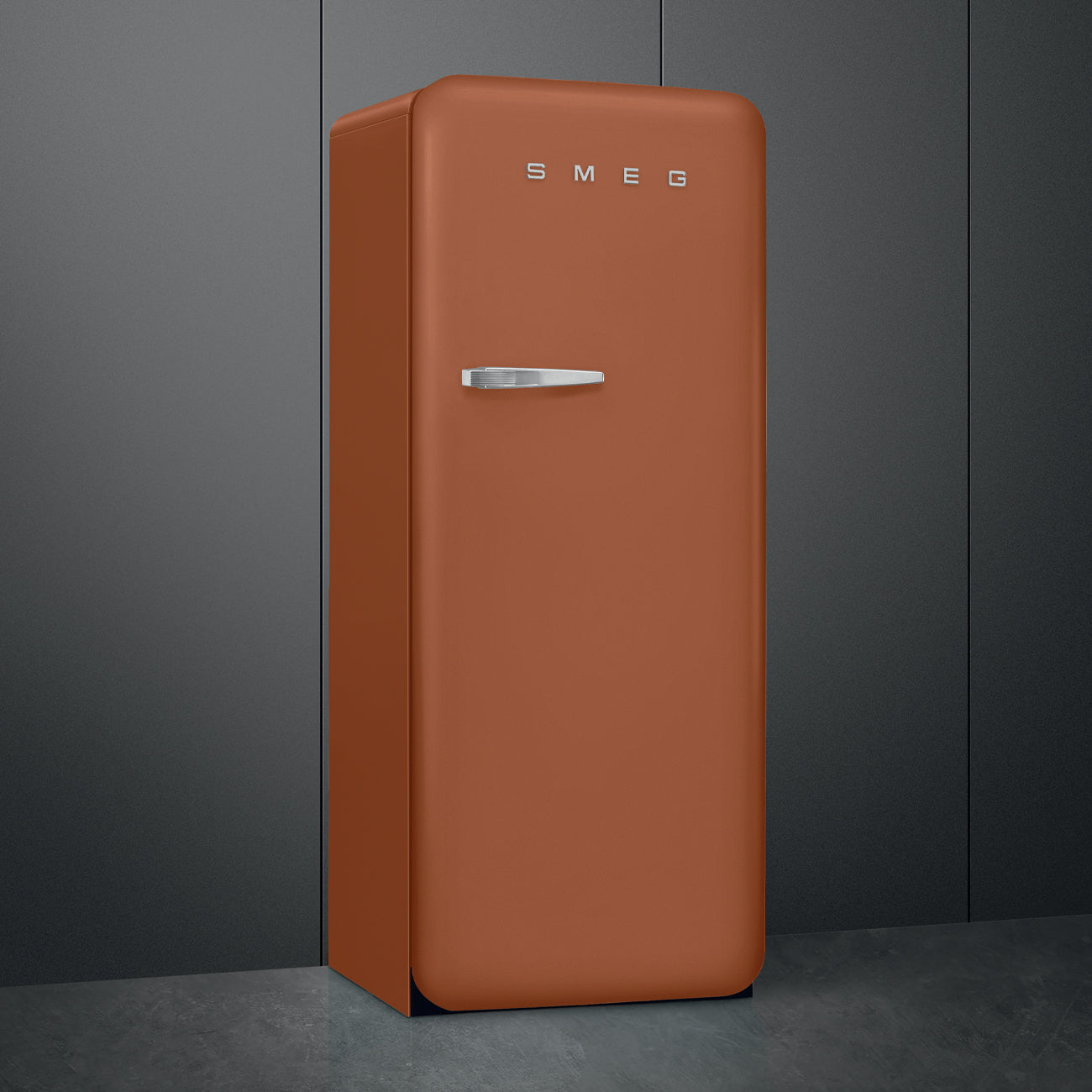 Refrigerator Retro-Style Amber Clay Matte