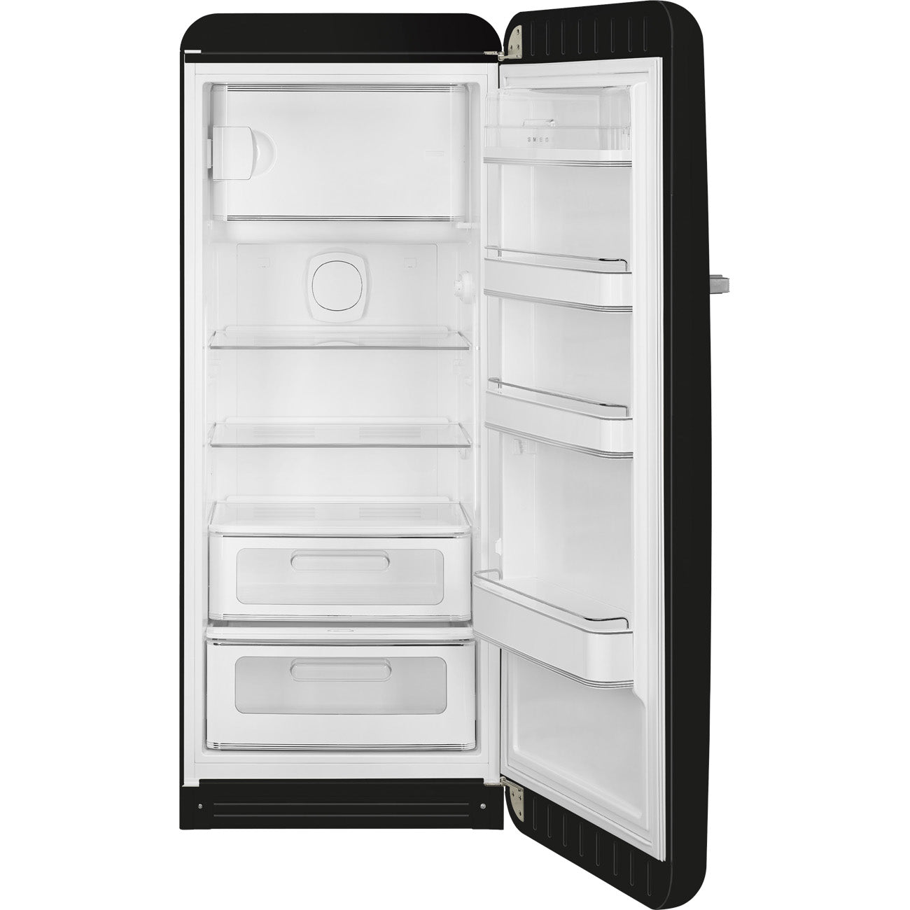 Retro-Style Refrigerator (9.5 cu ft, Right Hinge) – Black Matte