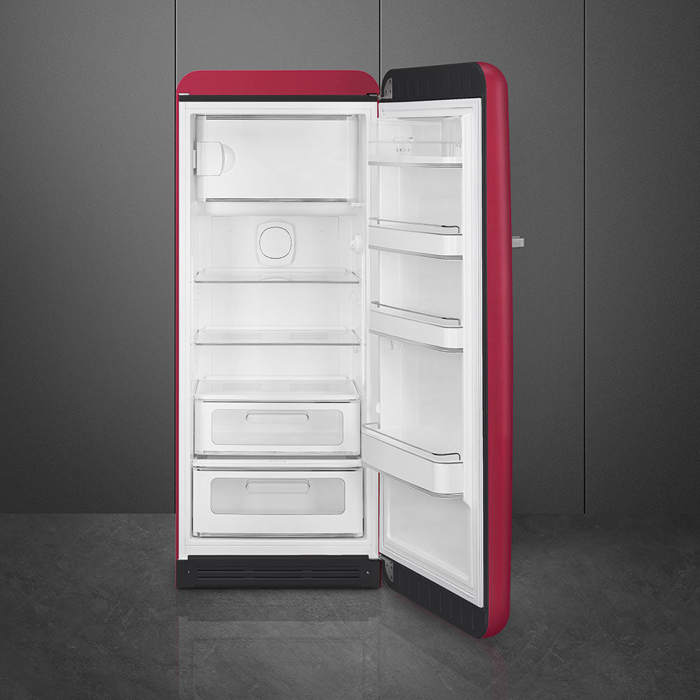 Refrigerator Retro-style Ruby red Matte
