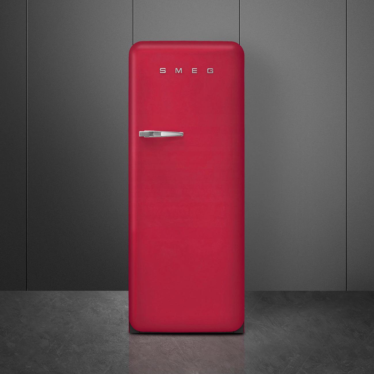 Refrigerator Retro-style Ruby red Matte