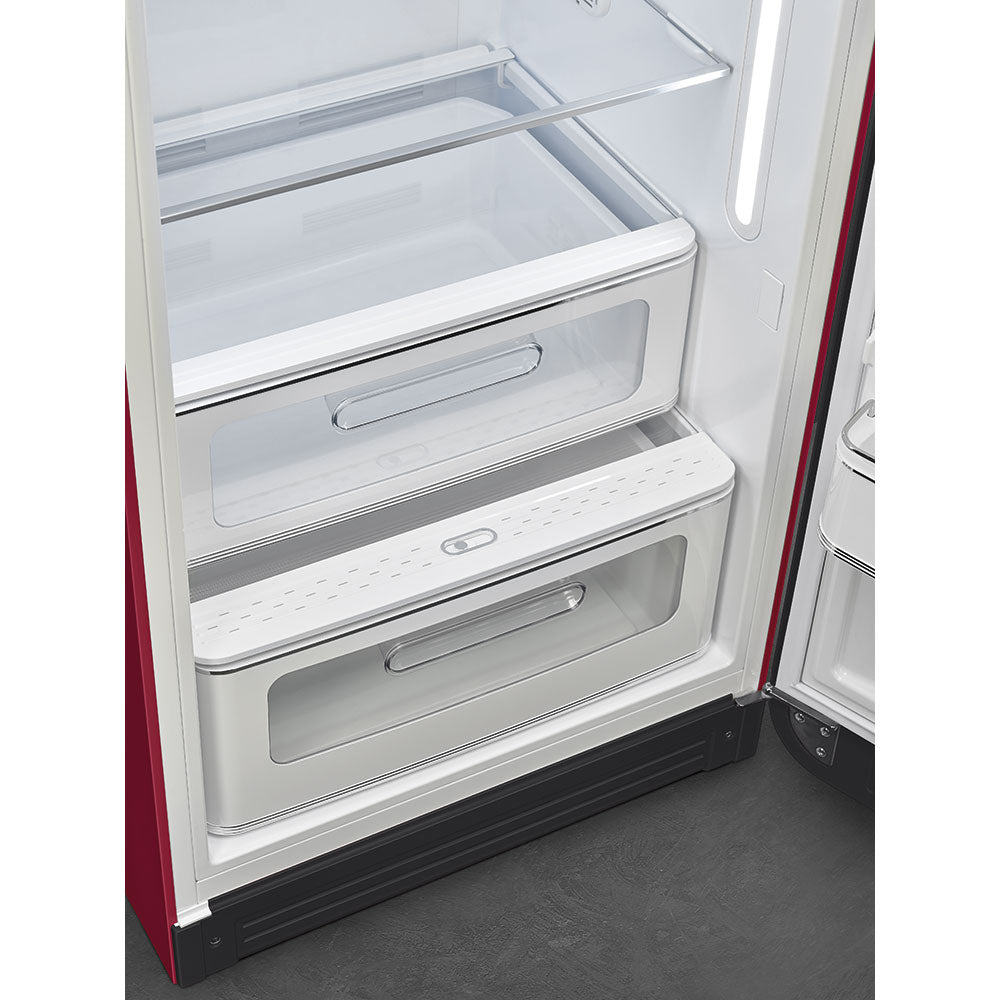 Retro-Style Refrigerator (9.5 cu ft, Right Hinge) – Ruby Red Matte