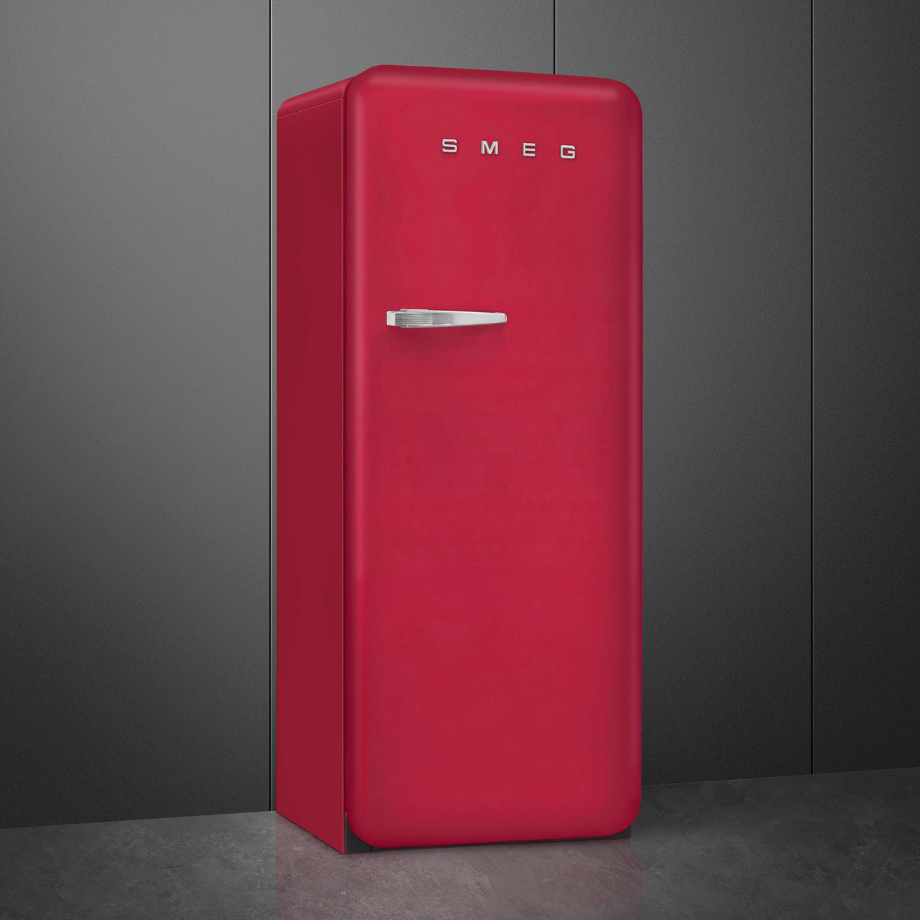 Refrigerator Retro-style Ruby red Matte