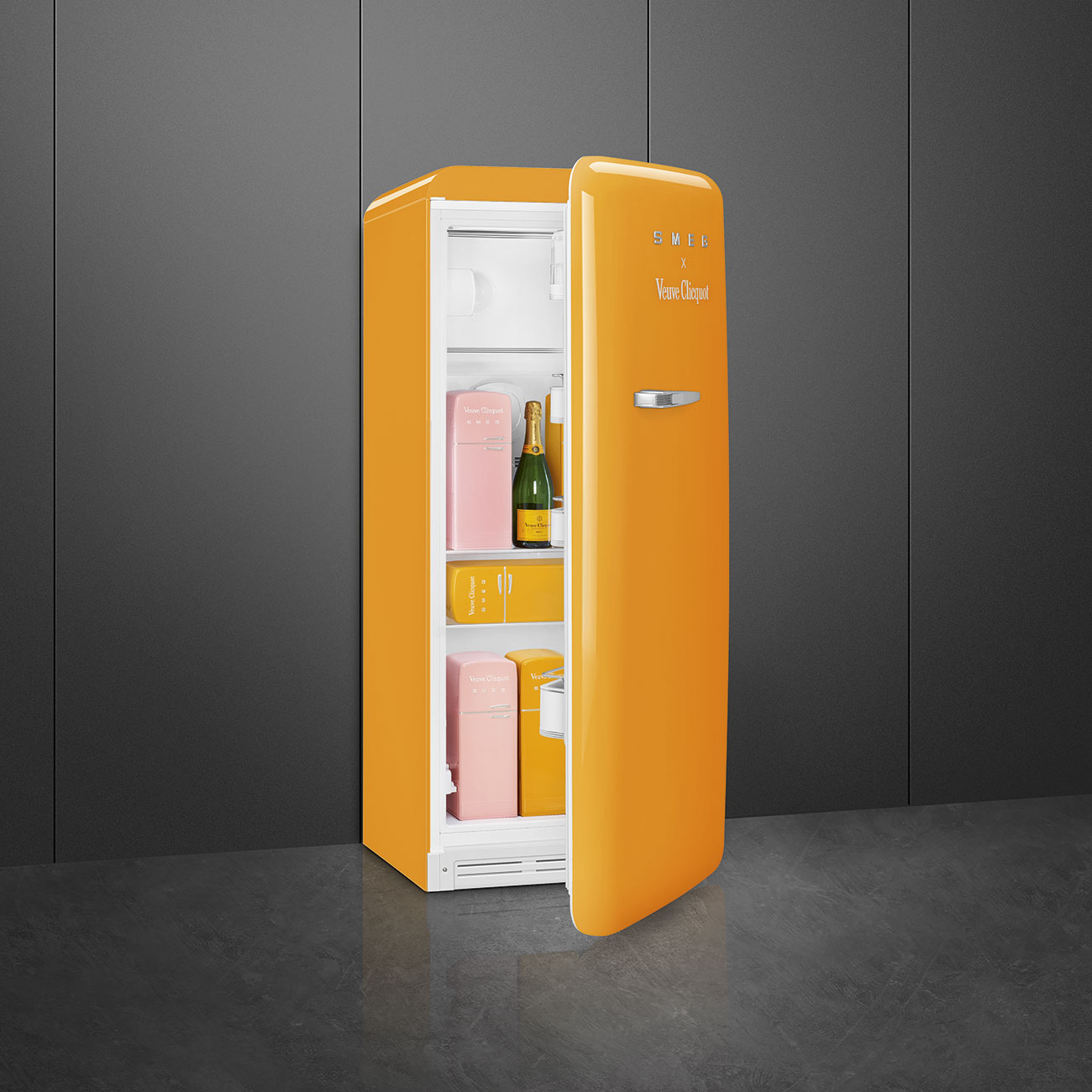 Refrigerator Retro-style Decorated Special Veuve Clicquot Glossy