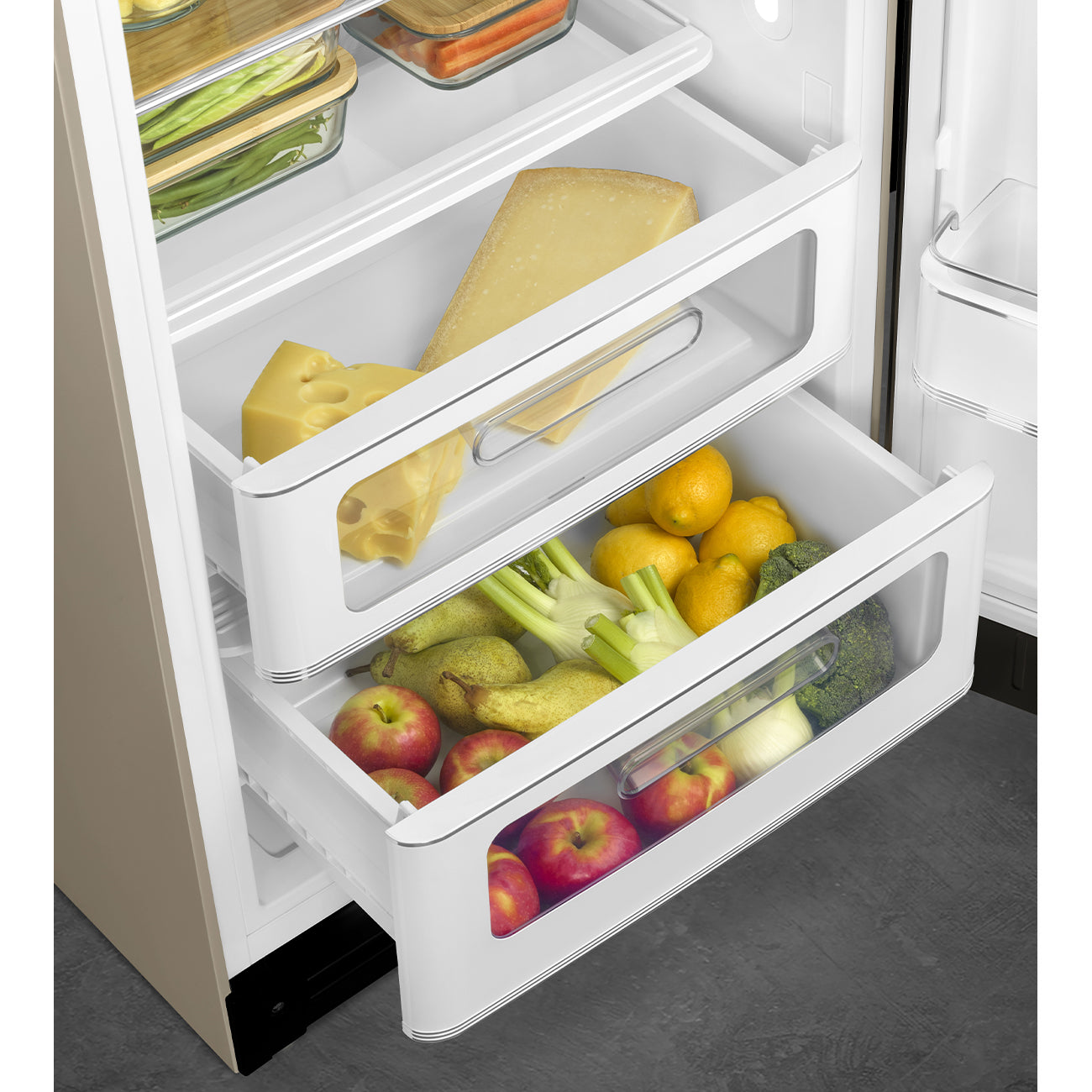 Refrigerator Retro-Style Moonlight Matte