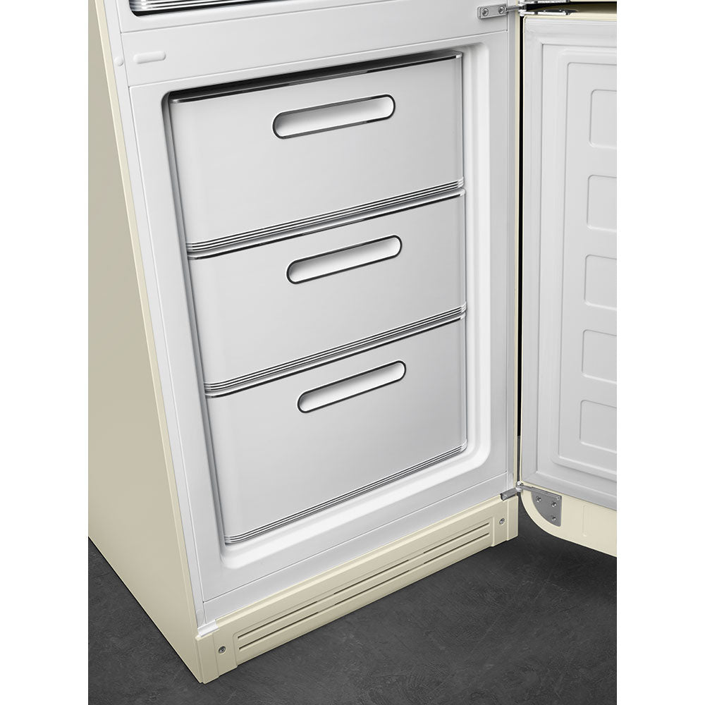 Refrigerator Retro-style Cream Glossy
