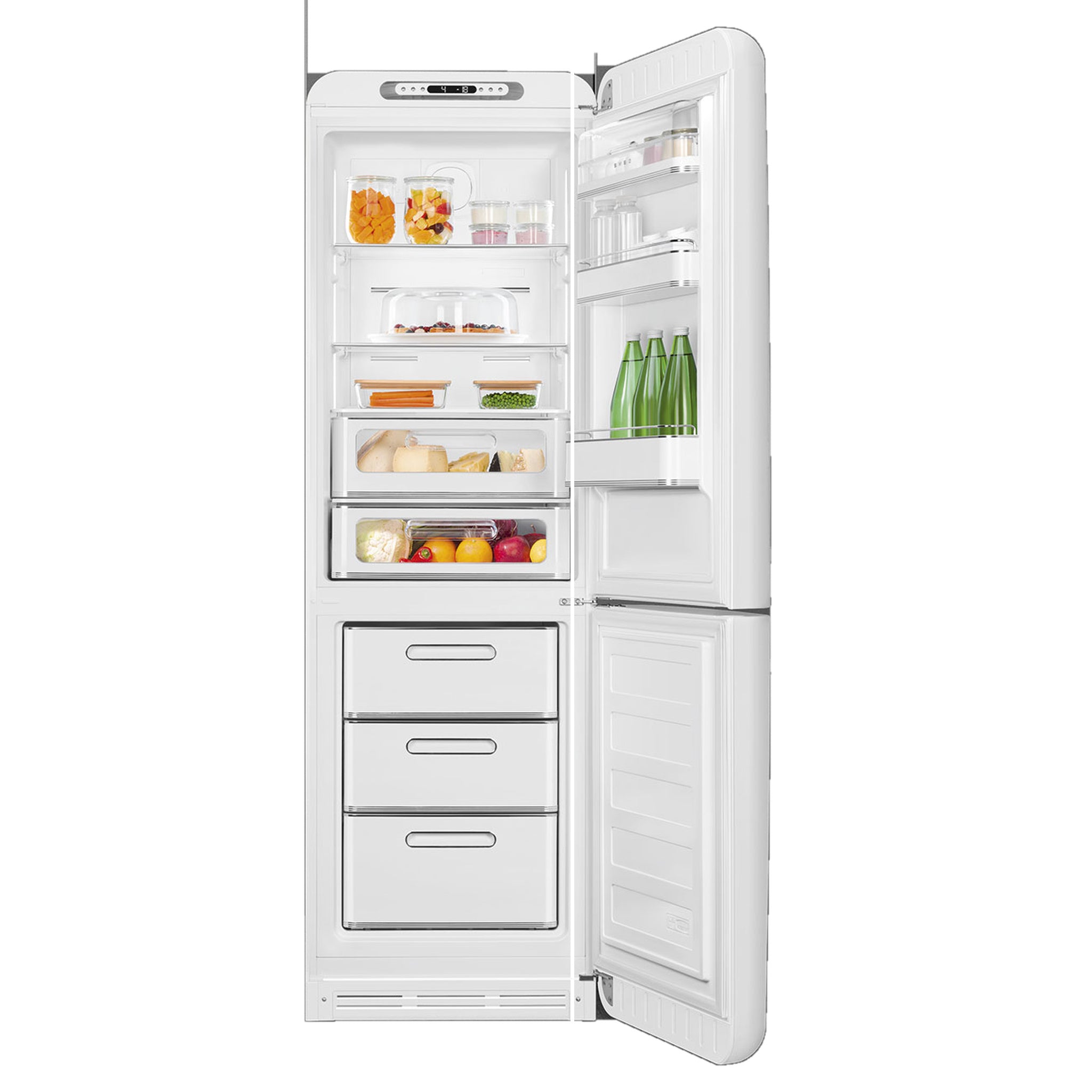 Retro-Style Refrigerator (12 cu ft, Right Hinge) - White