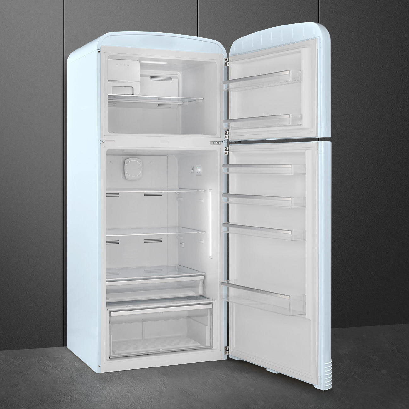 Refrigerator Retro-style Pastel blue Glossy