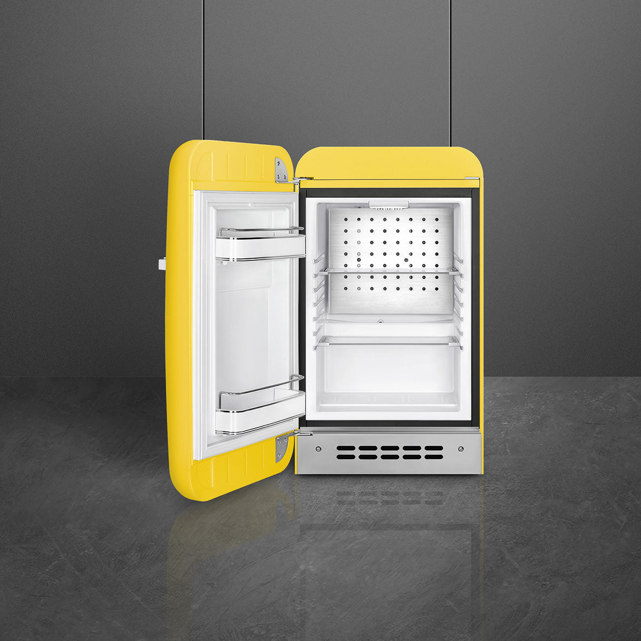 Refrigerator Retro-style Yellow Glossy