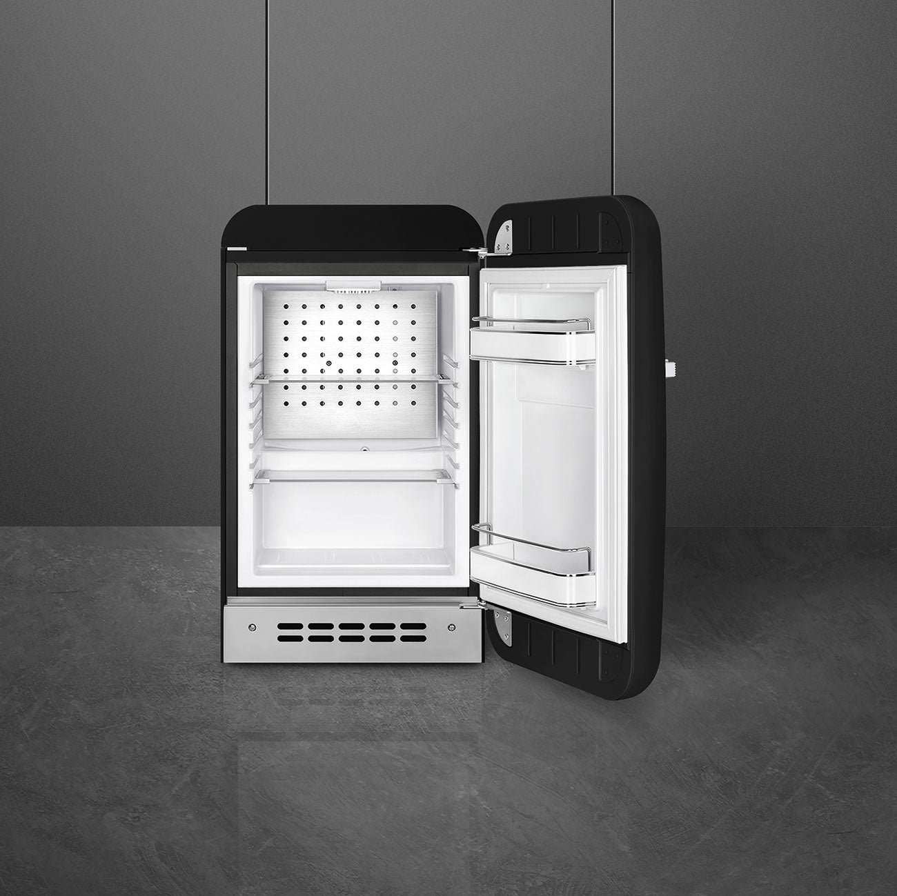 Refrigerator Retro-style Black Glossy