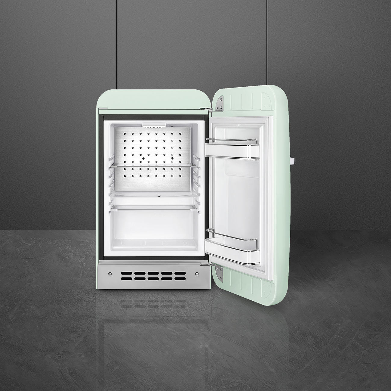 Refrigerator Retro-style Pastel green Glossy