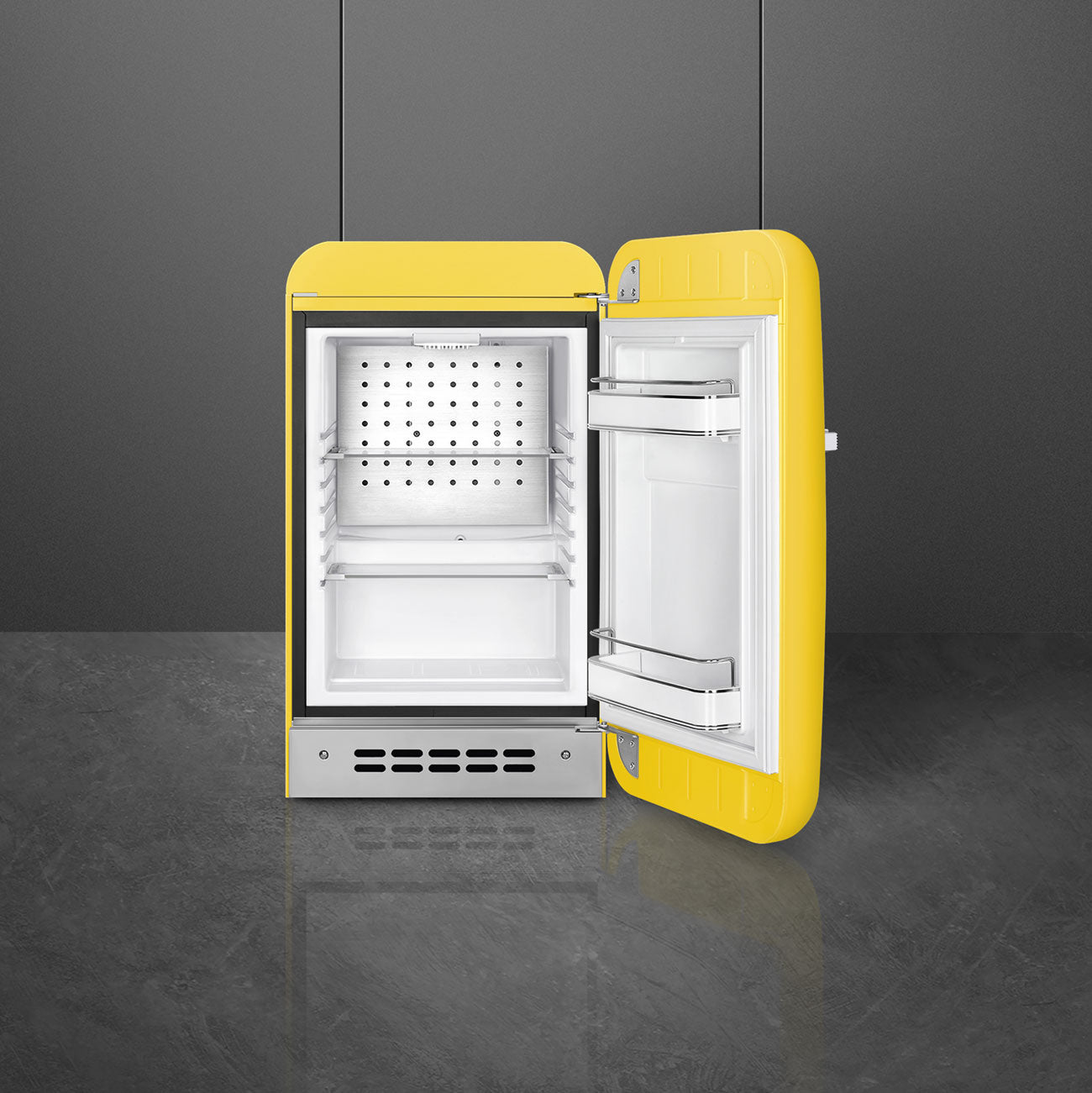 Refrigerator Retro-style Yellow Glossy