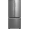 French Door Refrigerator (16 cu ft, 30", Freestanding) - Stainless Steel