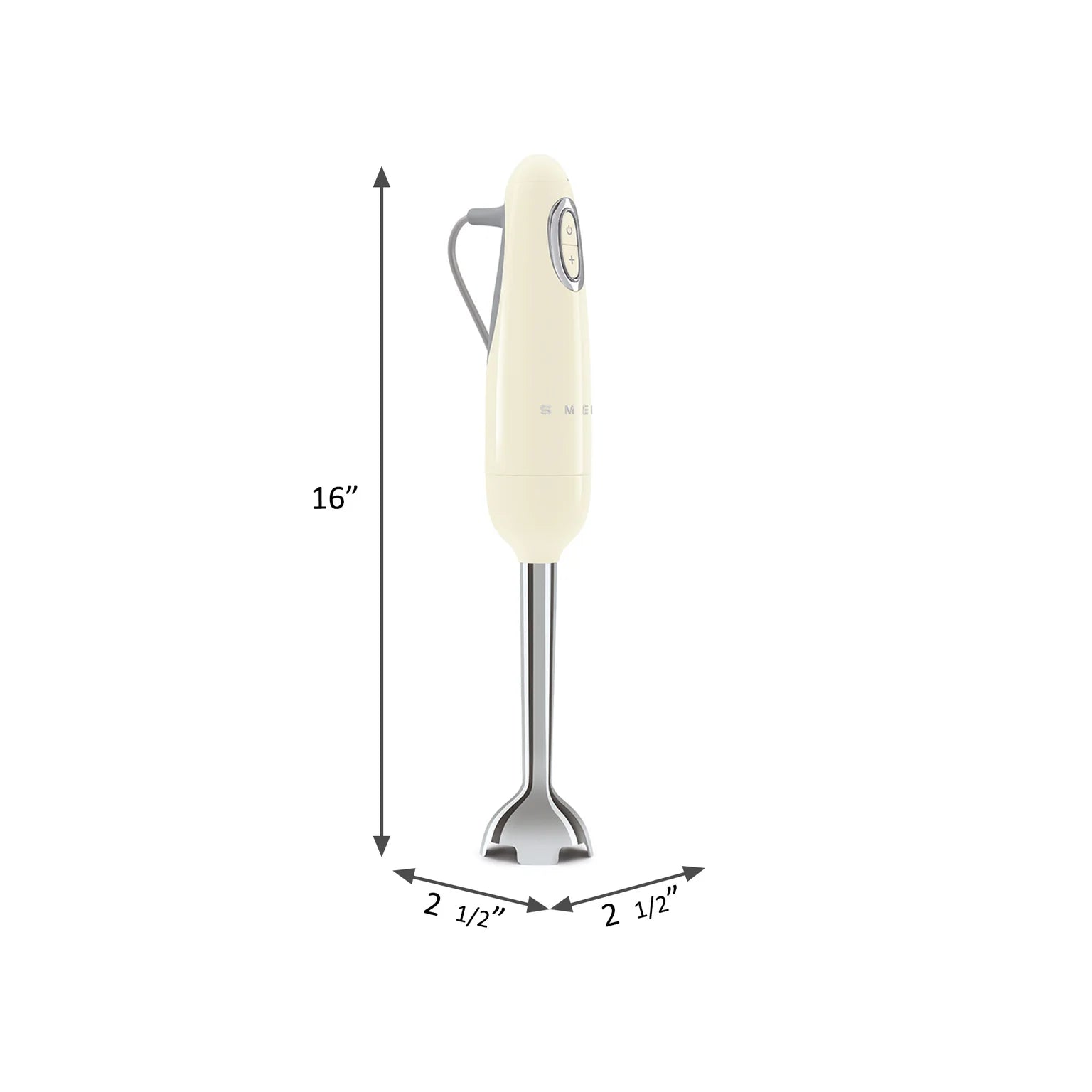 Retro-Style Hand Blender with Accessory Set - Cream