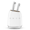 Retro-Style 6-Piece Knife Block Set - White