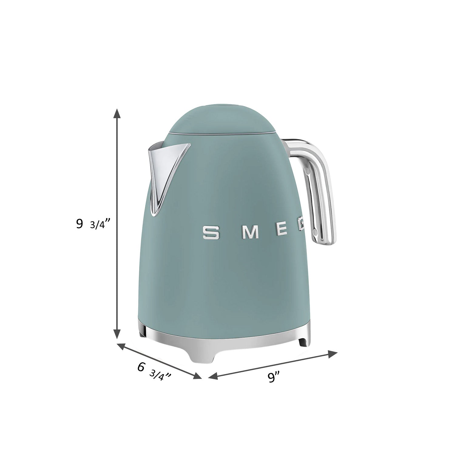 Electric Kettle Retro-style Jade Green Matte