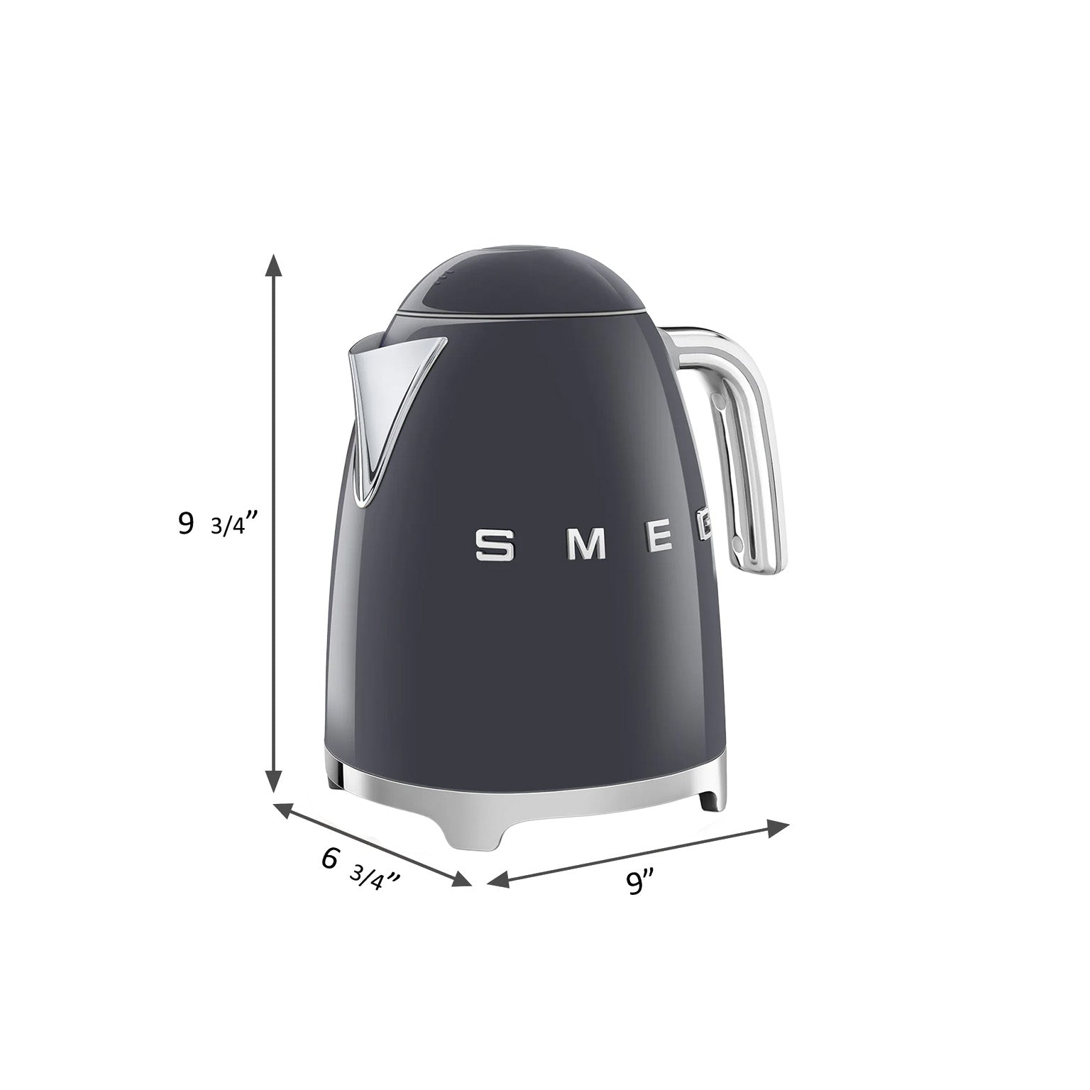 Retro-Style Electric Kettle (7 Cups) - Slate Gray