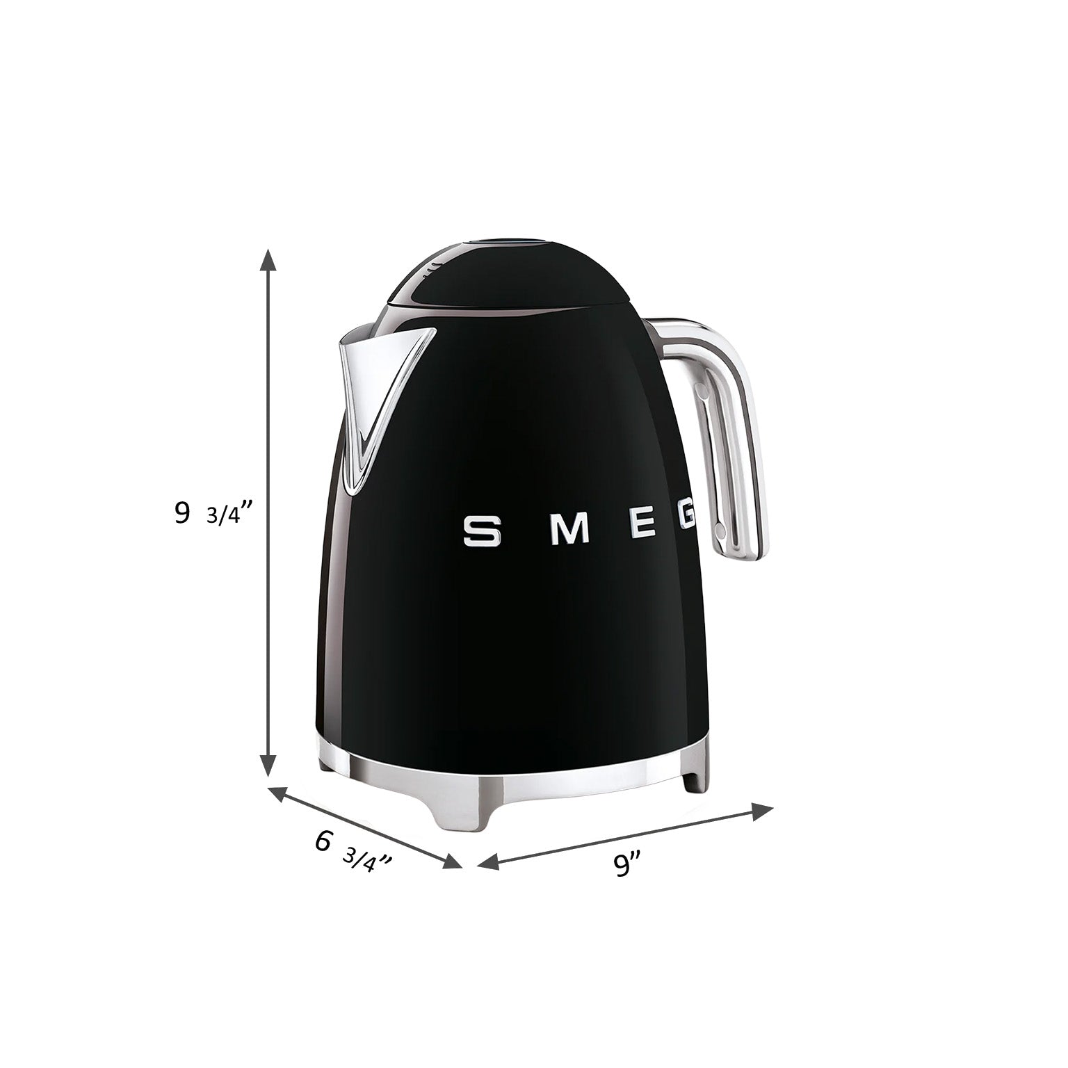 Retro-Style Electric Kettle (7 Cups) - Black