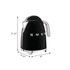 Retro-Style Electric Kettle (7 Cups) - Black
