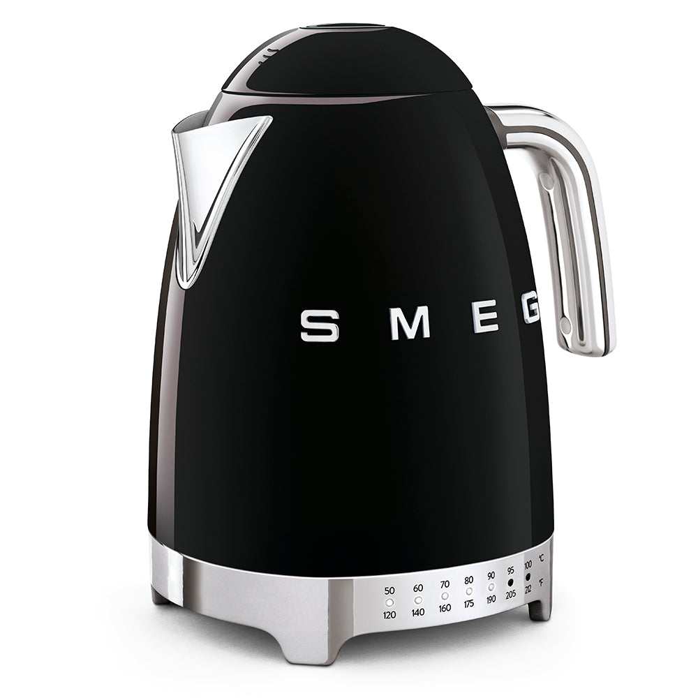 Electric Kettle Retro-style Black Glossy