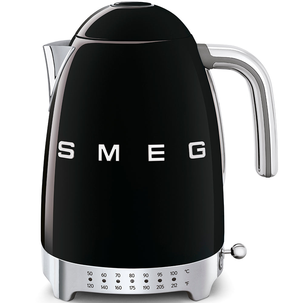 Electric Kettle Retro-style Black Glossy